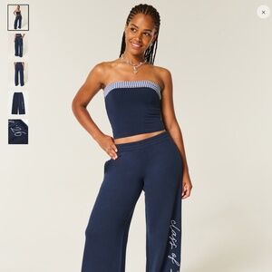 Hollister Viral Class of 26 Baggy Sweatpants - Navy - NWT
